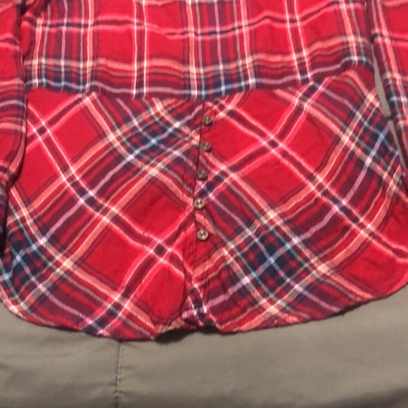 Lucky brand perfect red plaid blouse - Picture 4 of 4
